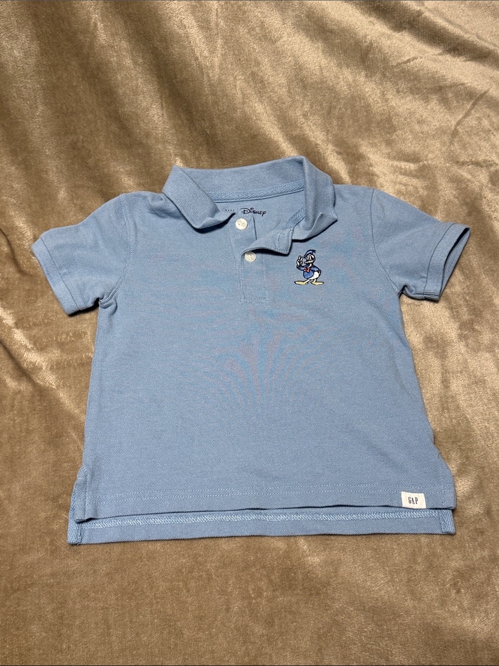 GAP Light Blue Polo with Donald Duck 18-24m
